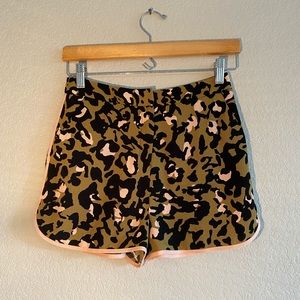 Top shop cheetah print shorts size 2